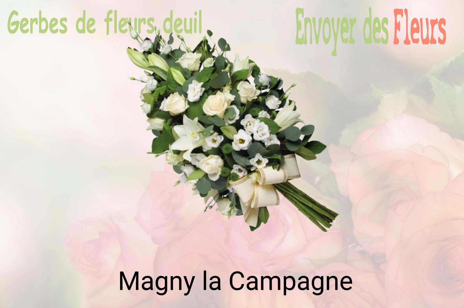 Gerbe de fleurs de deuil livrée à Magny-la-Campagne